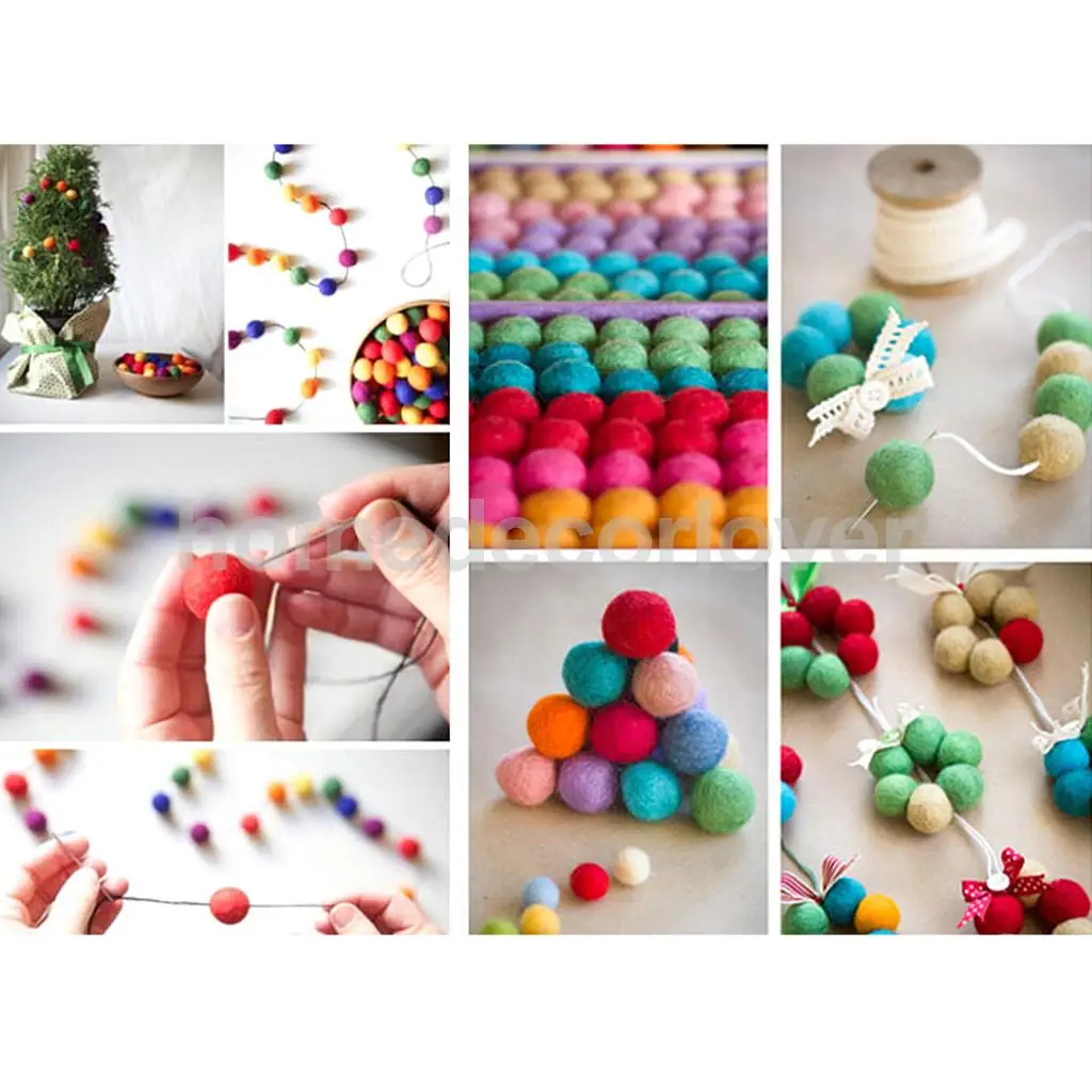 10 шт. 2,5 см шерстяные шарики помпон ручной работы Pom многоцветный для девочек комнаты для девочек декор для детской одежды DIY плетение гирлянда на заказ ремесло