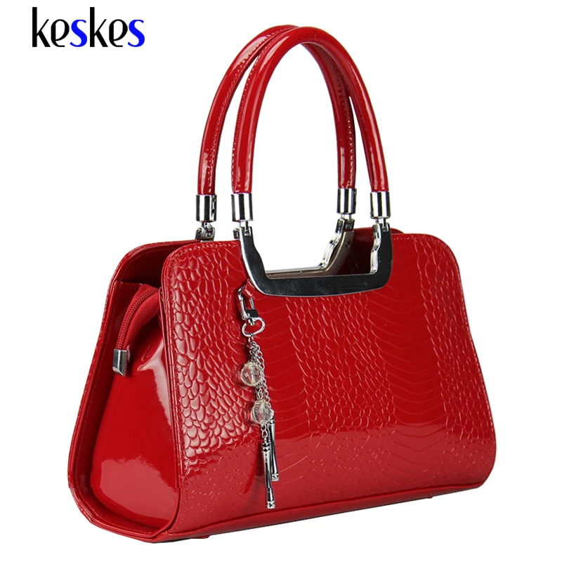 Fashion Women Handbags Luxury Medium Women Shoulder Bags Patent Leather Women Bags 2017 New Beading Women Messenger Bags ZCP124