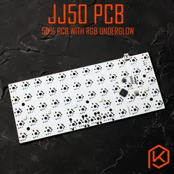 Jj50 v1.0 пользовательская механическая клавиатура 50% PCB запрограммирована 50 preonic макеты bface прошивка с rgb нижней светодиодной подсветкой