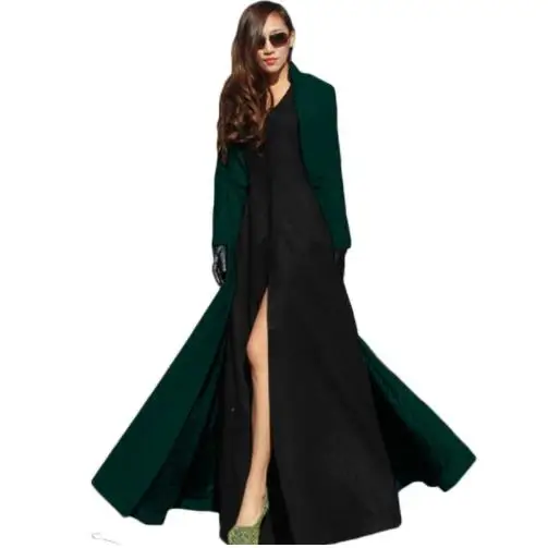 Plus Size 3XL Vrouwen Jas Winter Fashion Lange Mouwen Blends Maxi Lange Ontwerp Slanke Stand Kraag Wollen Jas Plus Size 3XL Vrouwen Jas Winter Fashion Lange Mouwen Blends Maxi Lange Ontwerp Slanke Stand Kraag Wollen Jas