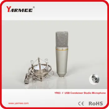 

Free Shipping!!! Professional USB Studio Condenser Recording Microphone/Computer Microphone YR03 with Shock Mount