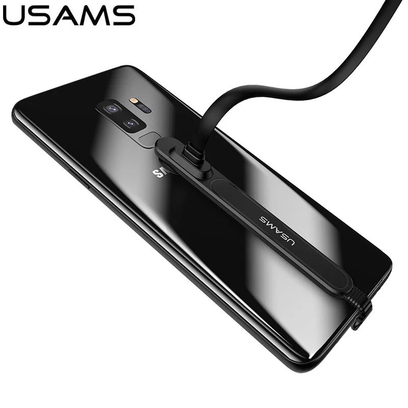 

USAMS Brand Type-C Hand Tour Cable Play Game Charging Data Type C Gaming Bend Cable For Samsung Note 9 S9 S8 Huawei Xiaomi