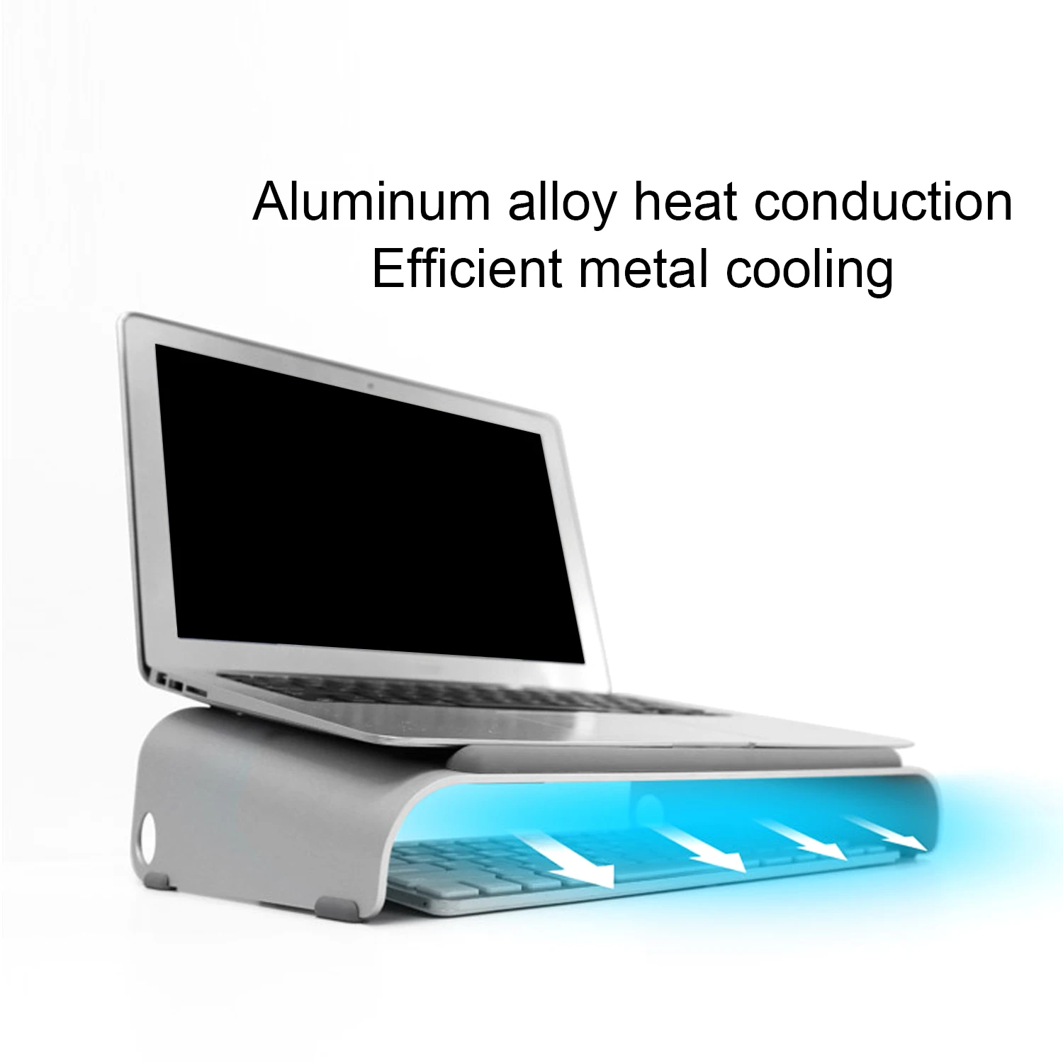 

Besegad 38x22.5x7cm Laptops Cooling Holder Aluminum Alloy Support Stand Bracket Riser Cooler Pad for Apple Macbook Air Pro