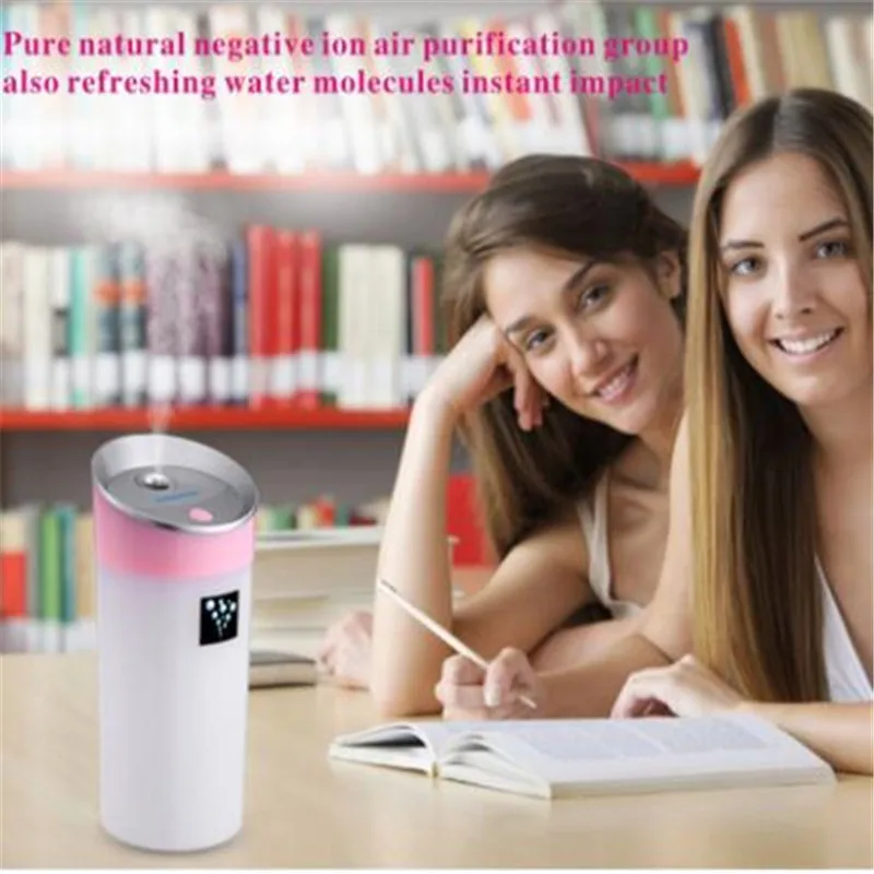 300ML USB 가습기 미니 아로마 디퓨저 가습기 자동차 에센셜 오일 디퓨저 Huile Essentil Room Humidificador 7 Led Color