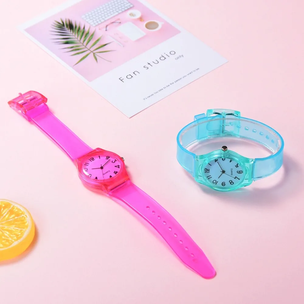 Dropshipping Ladies Silicone Watch Women Casual Rubber Jelly Gel Quartz Clock Bracelet Dress Wrist Watch Relogio Feminino