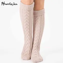 Huaxiafan Rodilla Gruesa Medias Altas Mujer Medias Tejidas Calientes para Mujer Punto Largo Invierno Calcetín Sólido Blanco / Negro / Gris Huaxiafan Rodilla Gruesa Medias Altas Mujer Medias Tejidas Calientes para Mujer Punto Largo Invierno Calcetín Sólido Blanco / Negro / Gris