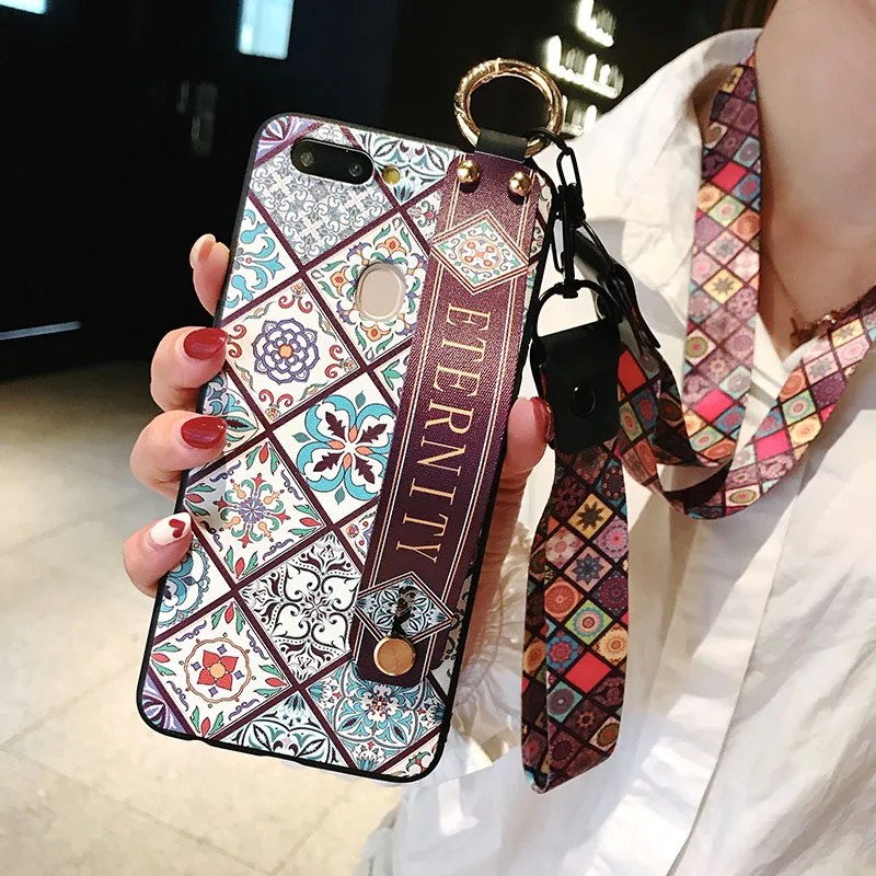 

Case For Huawei P30 Pro Lite P20 Pro Lite Nova 4 4E 3 3i 2s Honor 10 9 Lite Mate 10 20 Pro Wrist Band Soft Cover Lanyard Coque