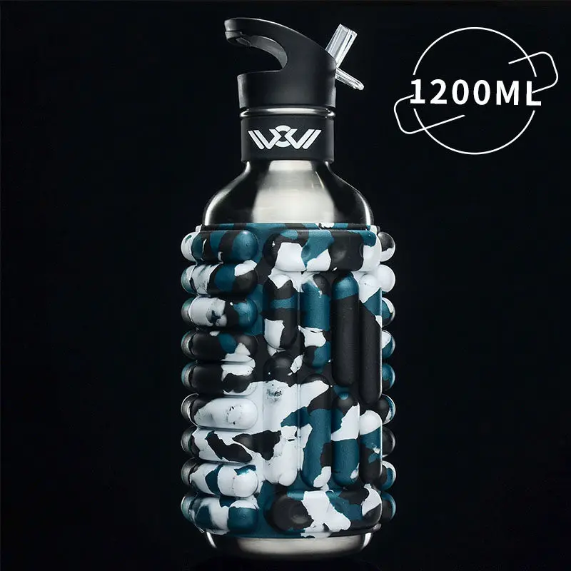 

Foam shaft muscle relaxation roller fitness kettle large capacity portable water bottle movement use