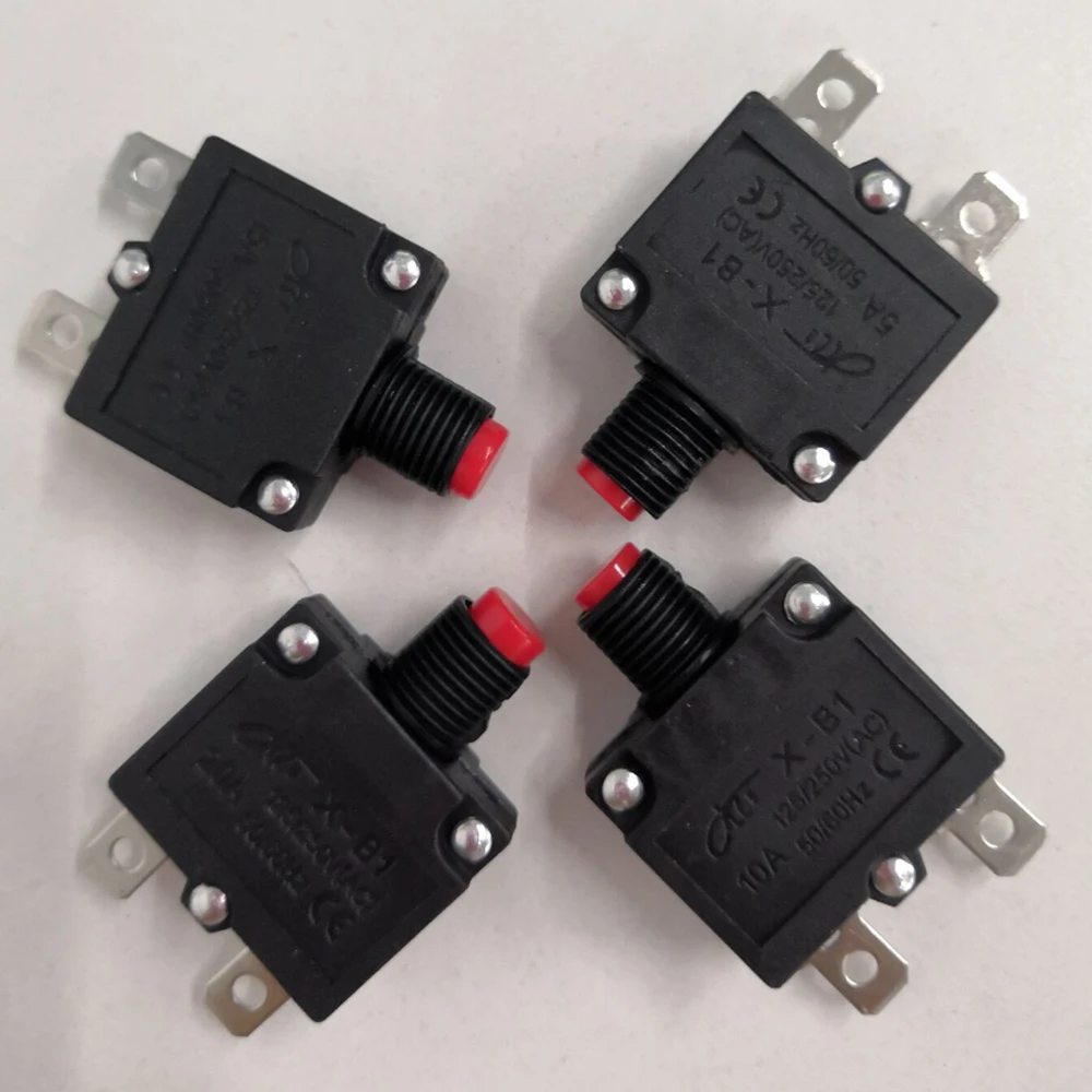 2pcs 5/10/15/20A AC 125/250V Circuit Breaker Overload Protector Switch