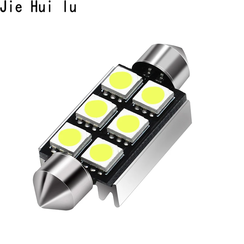 1 шт. 36 мм C5W C10W CANBUS без ошибок автомобильный фестонный светильник 6 SMD 5050 светодиодный Автомобильный интерьер купольная лампа для чтения белый DC 12V