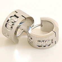 Серьги-гвоздики серебряные мужские ювелирные аксессуары модные серьги из стали для женщин Высокое качество панк KE016