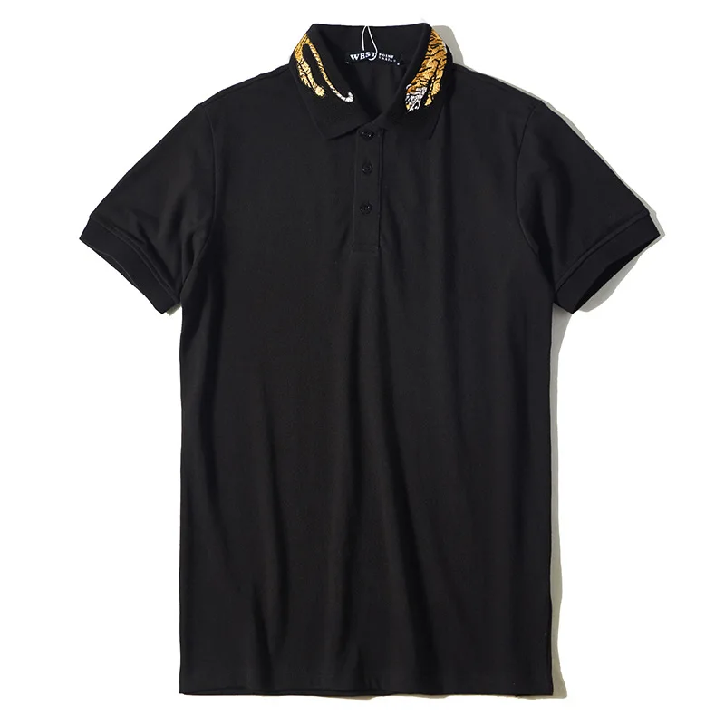 polo shirt with tiger on collar