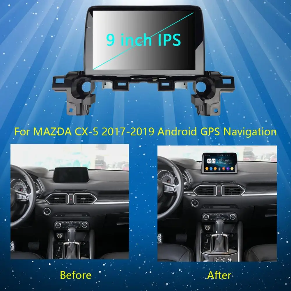 Perfect 9" IPS Android 9.0 8Core 4G+64G Car Multimedia Player For Mazda CX-5 CX5 CX 5 2016 2017 2018 2019 Parrot BT GPS Navigation Radio 2