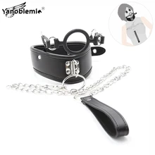 BDSM Bondage PU Leather Sexy Sex Toys For Woman Collar Silicone Gag Restraints Metal Chain Leash Fetish Slave Adult Erotic Games gay leather collar bdsm sexy leash ring chain slave bondage erotic toys role play erotic fetish collar sex toys for couples sexo
