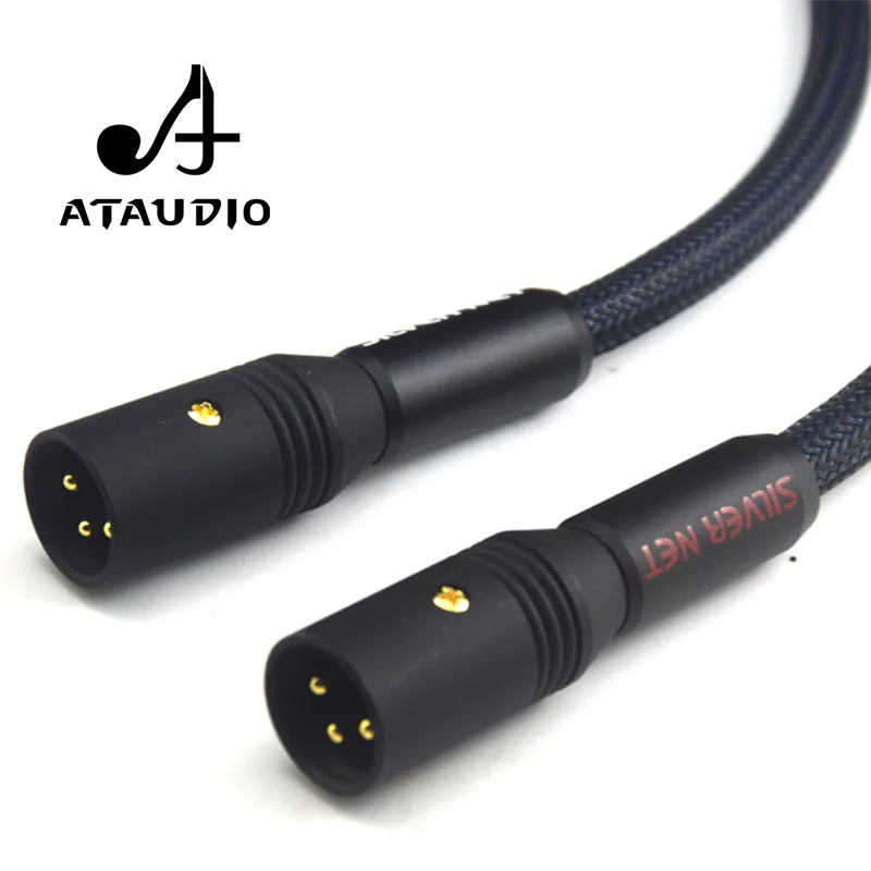 Посеребренный Hi Fi кабель ATAUDIO XLR end G5 Hifi 2 штекер на гнездовой кабель|xlr cable|xlr xlr cablexlr