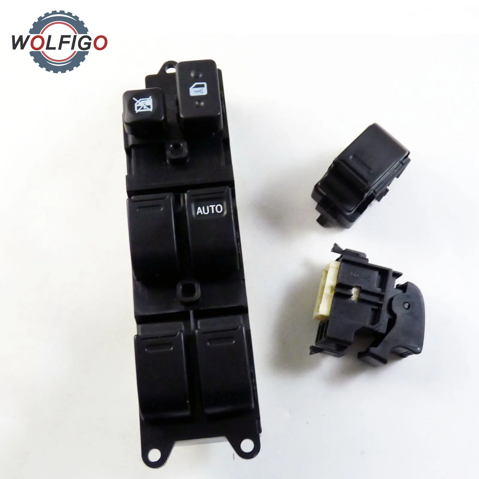 WOLFIGO 3pcs set 1 Master & 2 Single Power Window Switches for Toyota