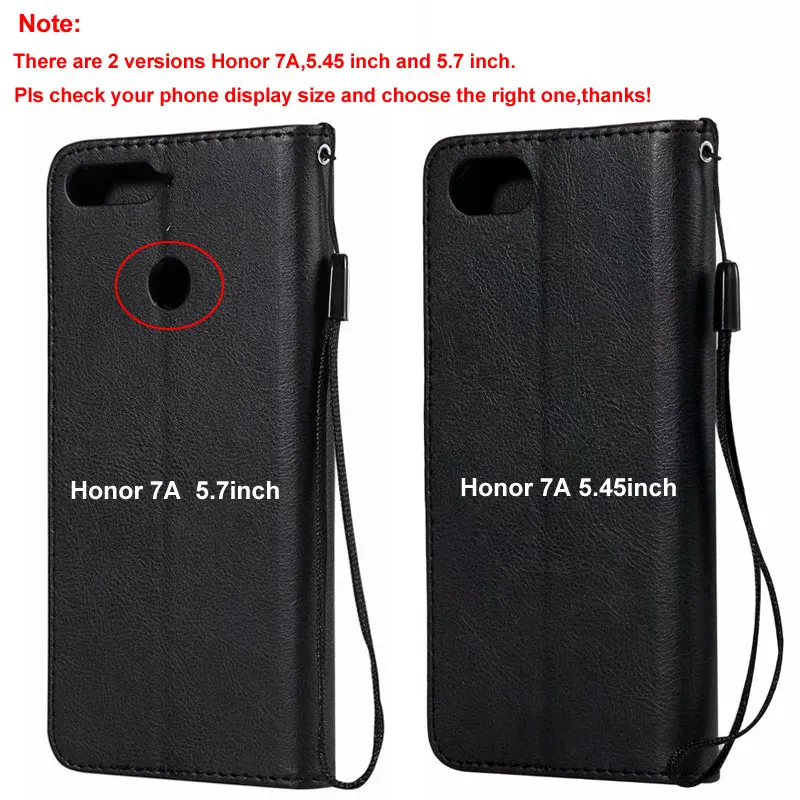 الجلود حافظة لهاتف huawei الشرف 7A غطاء الفاخرة محفظة قلابة كتاب حالة على الشرف 7A برو 5.45 5.7 روسيا حالة الشرف 7A Dua-L22 غطاء