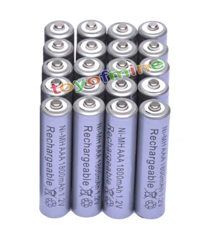 

20x AAA 1800mAh 3A 1.2 V Ni-MH Grey Rechargeable Battery Cell for MP3 RC Toys