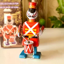 Ретро заводные оловянные игрушки классический заводной жестяная татуировка на кисть барабанные солдаты коллекция