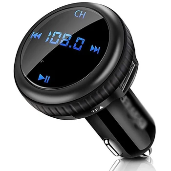 

Bluetooth FM Transmitter Charger with Smart Locator 5V 2.1A USB Port Wireless In-Car Radio Adapter MP3 Player Hands-Free