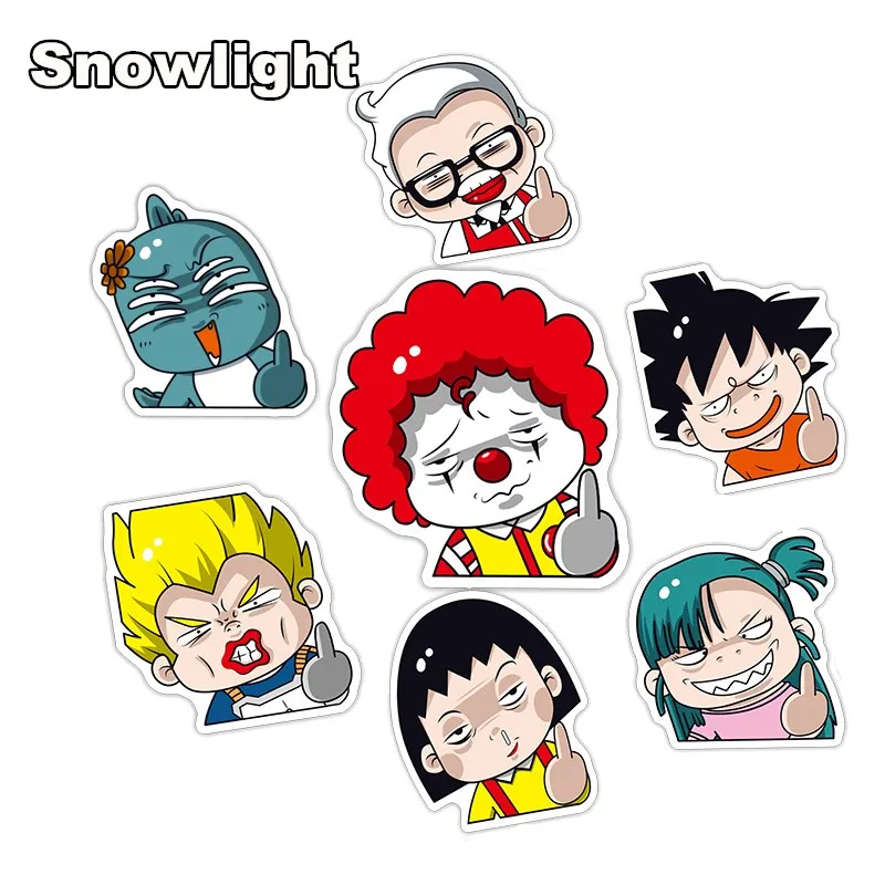 10/21pcs Cartoon Middle Finger Stickers For Luggage Laptop Skateboard Motorcycle Toys Pvc Waterproof Decal Graffiti Sticker