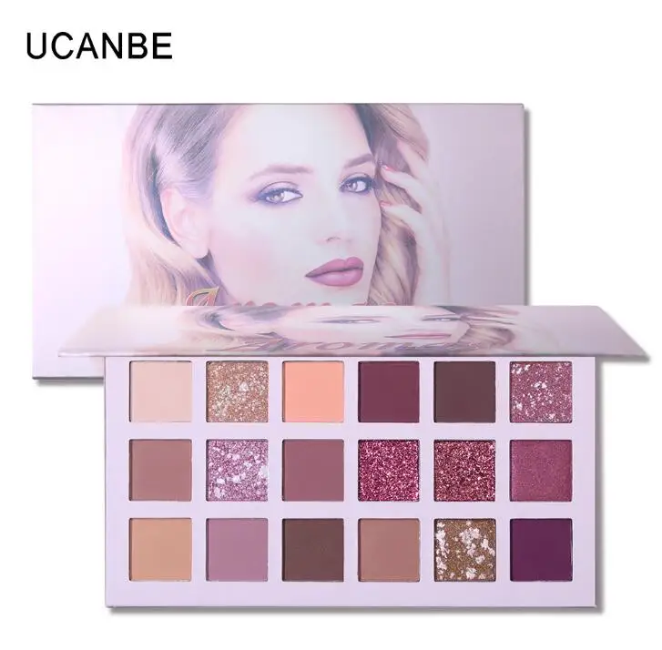 

UCANBE NUDE Eyeshadow Palette 18 Color Glitter Shimmer Matte Eyes Makeup Pigmented Powder Waterproof Eye Shadow Beauty Cosmetic