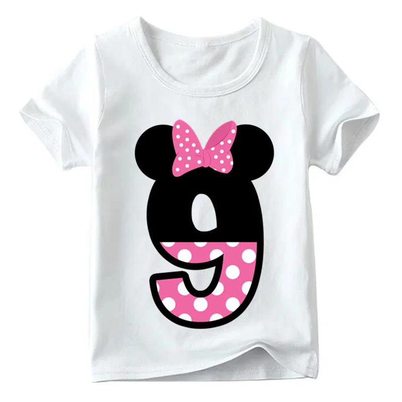 Kids Boys Girls T-shirt for Birthday Summer Children Clothing Funny T Shirt Tshirt Tees Tops Size 1 2 3 4 5 6 7 8 9 Year Present