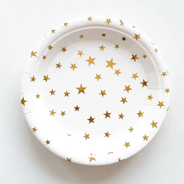 Gold Star plate10pcs 20 шт./компл. розовое золото точка бумажная салфетка вечерние девственная древесина бумажная салфетка для свадьбы ребенка день рождения предметы домашнего обихода - Цвет: Gold Star plate10pcs