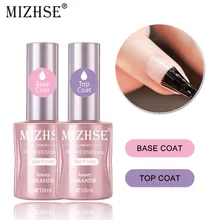 MIZHSE 18ML UV Gel Top Base Coat Gel Varnish Nail Polish Nails Art UV LED Soak-Off Gel lacquer Primer Base Nude Red Wthie Color