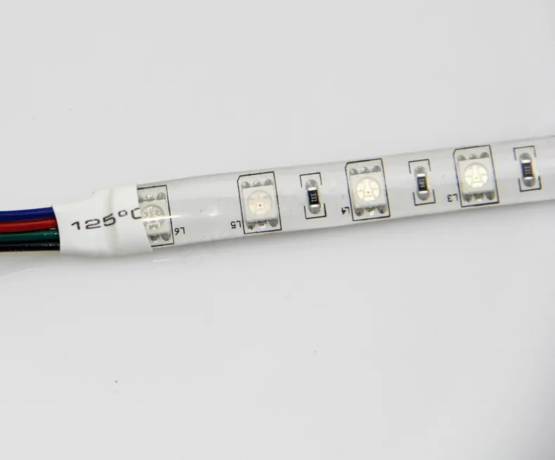 10 шт./лот Новое поступление Водонепроницаемый IP65 5050 SMD 0.4 м 24 светодиодов 0.5 м 30 светодиодов DC12V 24 В RGB гибкие светодиодные полосы для