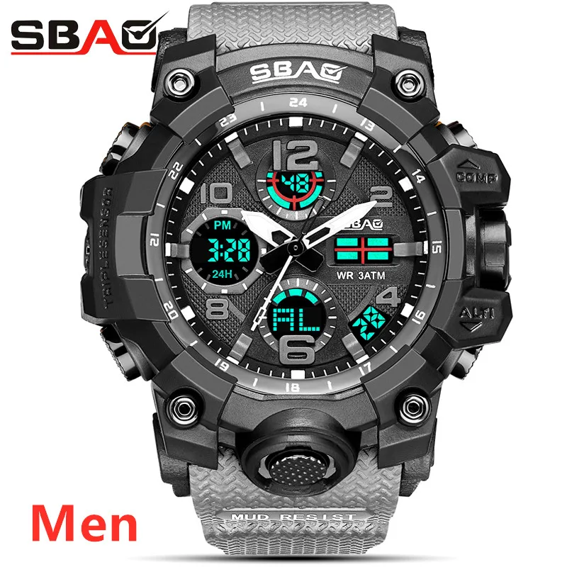 Модный Роскошный бренд SB Мужские и женские парные часы светодиодный цифровой двойной дисплей спортивные часы - Цвет: Men