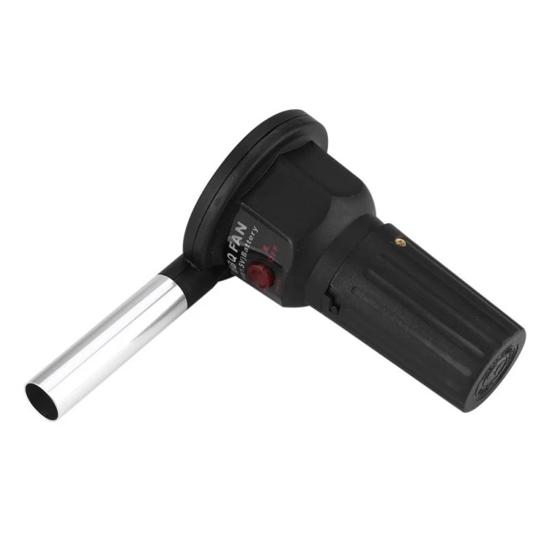 Высокое качество миниатюрный Электрический вентилятор прибор для барбекю портативная воздуходувка для наружного - Цвет: Черный