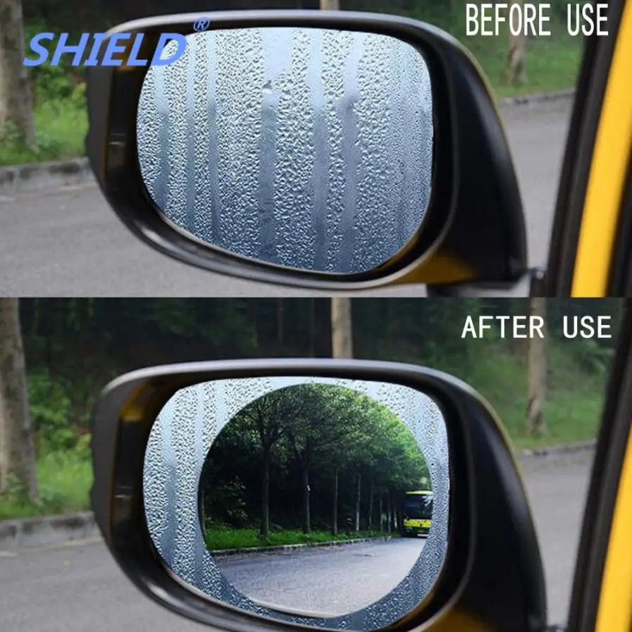 

SHIELD Car Anti Water Mist Film Anti Fog Nano Coating Rainproof Rearview Mirror Window Protective Film Aug6 Drop Ship