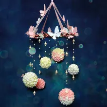 Lovely Handmade Flower Ball Aeolian Bells Baby Bed Ornaments Felt Aeolian Bells Kit Wall Hanging Decor Felt DIY Material Package Lovely Handmade Flower Ball Aeolian Bells Baby Bed Ornaments Felt Aeolian Bells Kit Wall Hanging Decor Felt DIY Material Package