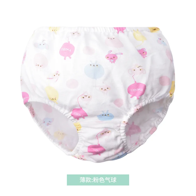 0-7Y Baby Girls Panties Toddler Boys Underwears Infant Cotton Training Reusable Nappy Washable Diapers Cover Cartoon Bread Pants - Цвет: 09