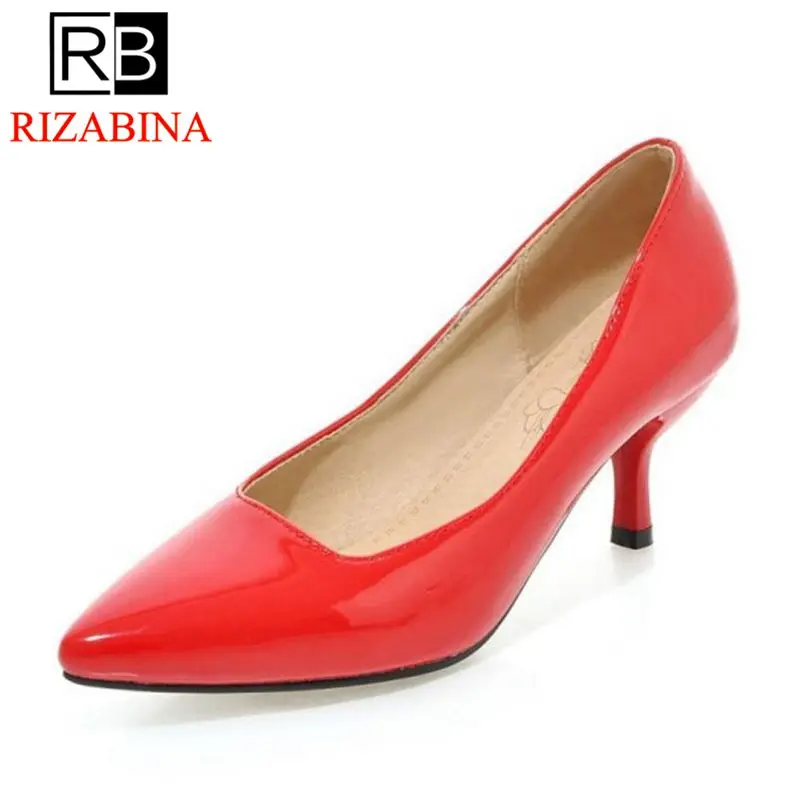 RizaBina/8 цветов размеры 30-48 Женская пикантная обувь на высоком каблуке лаконичные