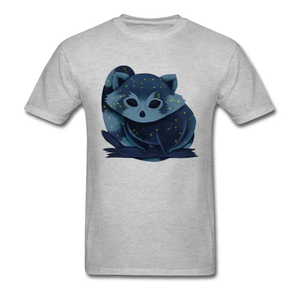 RED PANDA FROM SPACE Funky Print Tops T Shirt Crewneck Summer 100% Cotton Short Sleeve T Shirts for Men Gift Clothing Shirt RED PANDA FROM SPACE grey