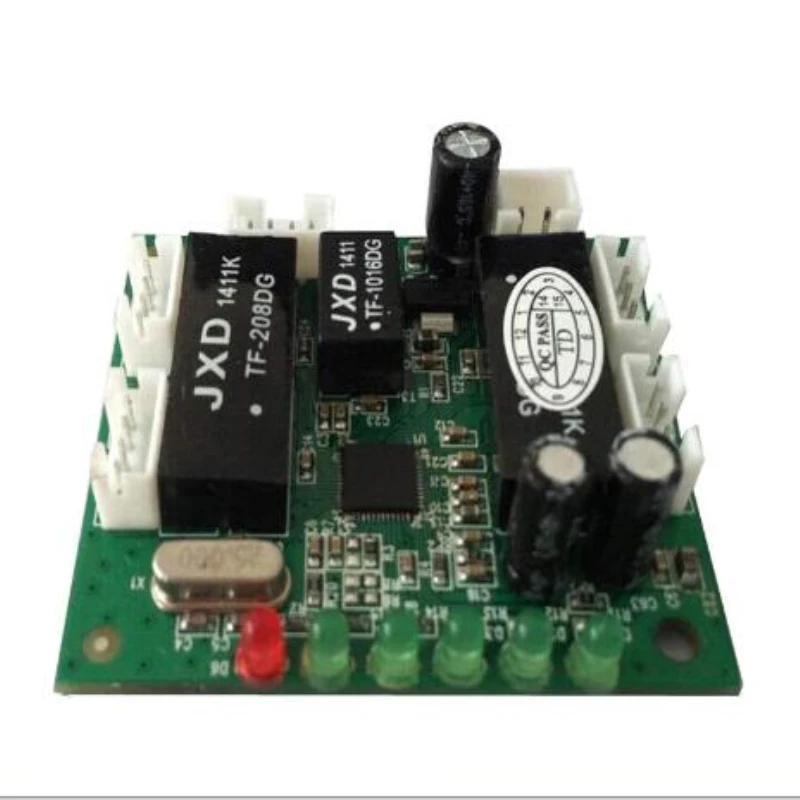 mini design ethernet switch circuit board for ethernet switch module 10/100mbps 5 port PCBA board mini design ethernet switch circuit board for ethernet switch module 10/100mbps 5 port PCBA board