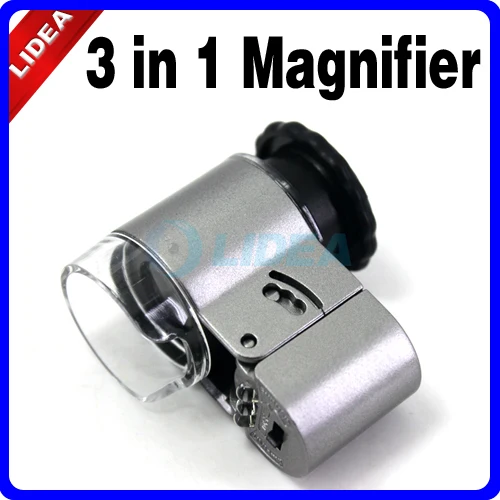 Hot 3 in 1 Handheld 50X Illuminated Jewelry Loupe