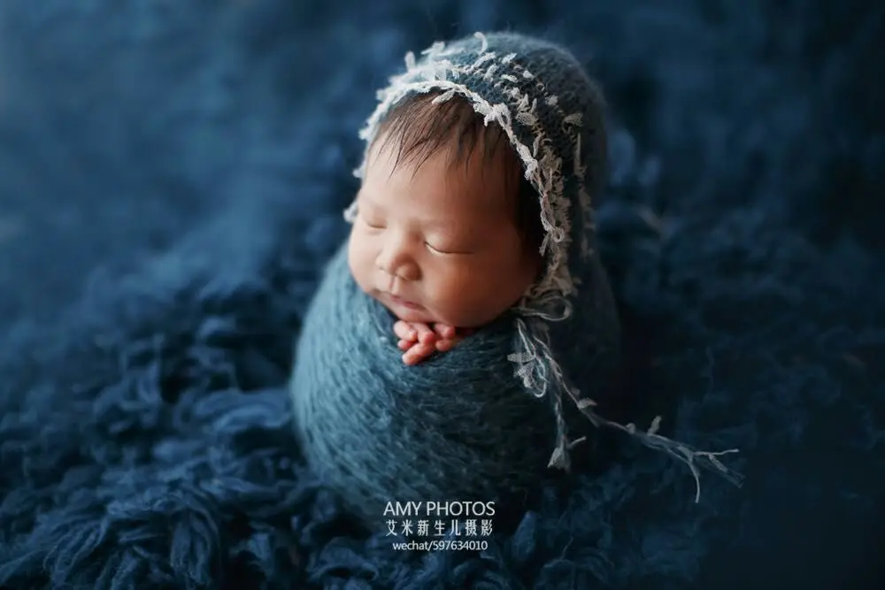 Stretch wrap,handmade knit mohair wrap for newborn photo props,baby soft blanket,wrap with matching hat ,newborn props Stretch wrap,handmade knit mohair wrap for newborn photo props,baby soft blanket,wrap with matching hat ,newborn props