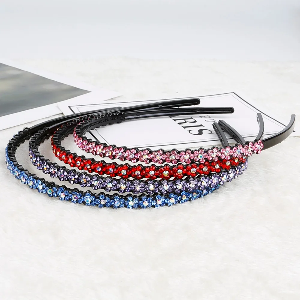 

Fashion Crystal Women Floral Headband Multicolor Elegant Hairband Girl Headwear Hairband Hair Accessories