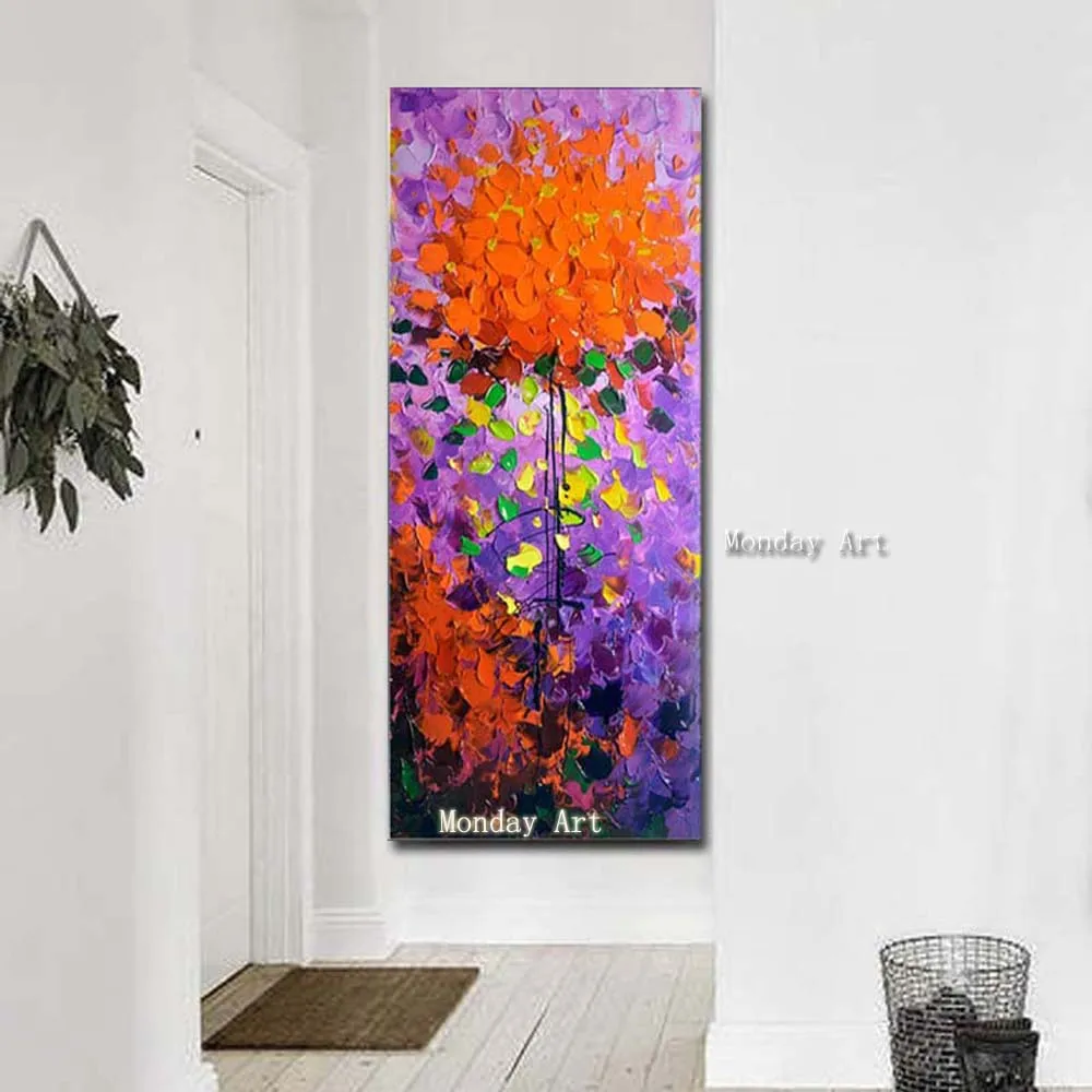 New-Hand-Painted-Abstract-Palette-Knife-Flower-Canvas-Oil-Painting-Art-Picture-Living-Room-Home-Wall (1)