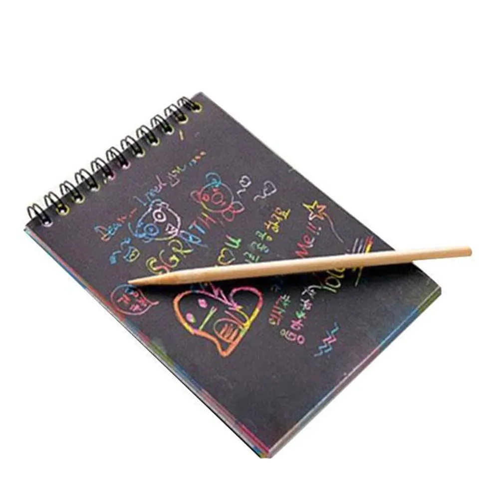 

Magic Scratch Art Paper Painting Book Coloring Cards Scraping Drawing Toys for Children Educational Toy Copying Notebook