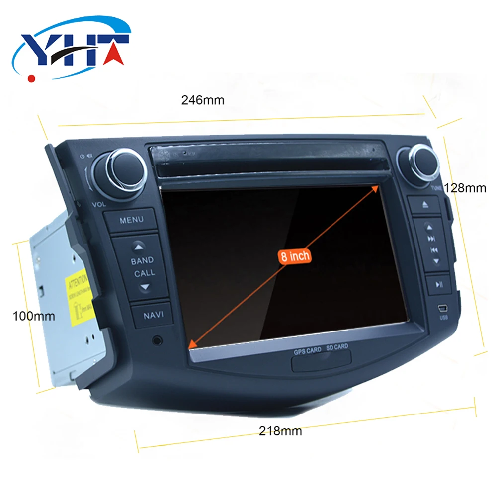 Perfect 2din 7" Octa-Core 1+16G Android 8.1 Car Radio DVD Player with Capacitive Touch Screen BT HD MirrorLink for Toyota RAV4 2007-2011 1