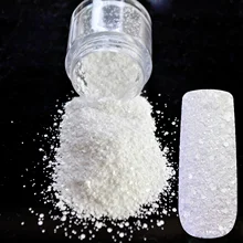 Чистый белый смешанный размер блестящий лист пыли украшения для ногтей Блестящий Порошок 3D дизайн ногтей украшения УФ драгоценный камень лак деко инструменты 270