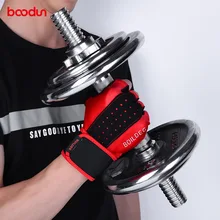 BOODUN Men Women Gym Gloves Extended Wristband Fitness Gloves Bodybuilding Weight Lifting Dumbbell Barbell Workout Sport Gloves oem gym weight lifting leather xrossfit training barbell pull up hand grip workout sport bodybuilding fitness hand gloves