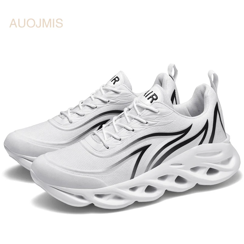 AUOJMIS new spring men's shoes bonfire running shoes twist bottom hollow bottom mesh face light fashion large size sports shoes