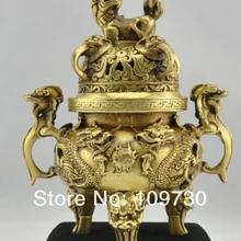 Китай Бронза Дракон повезло Курильница Кадило zh0018