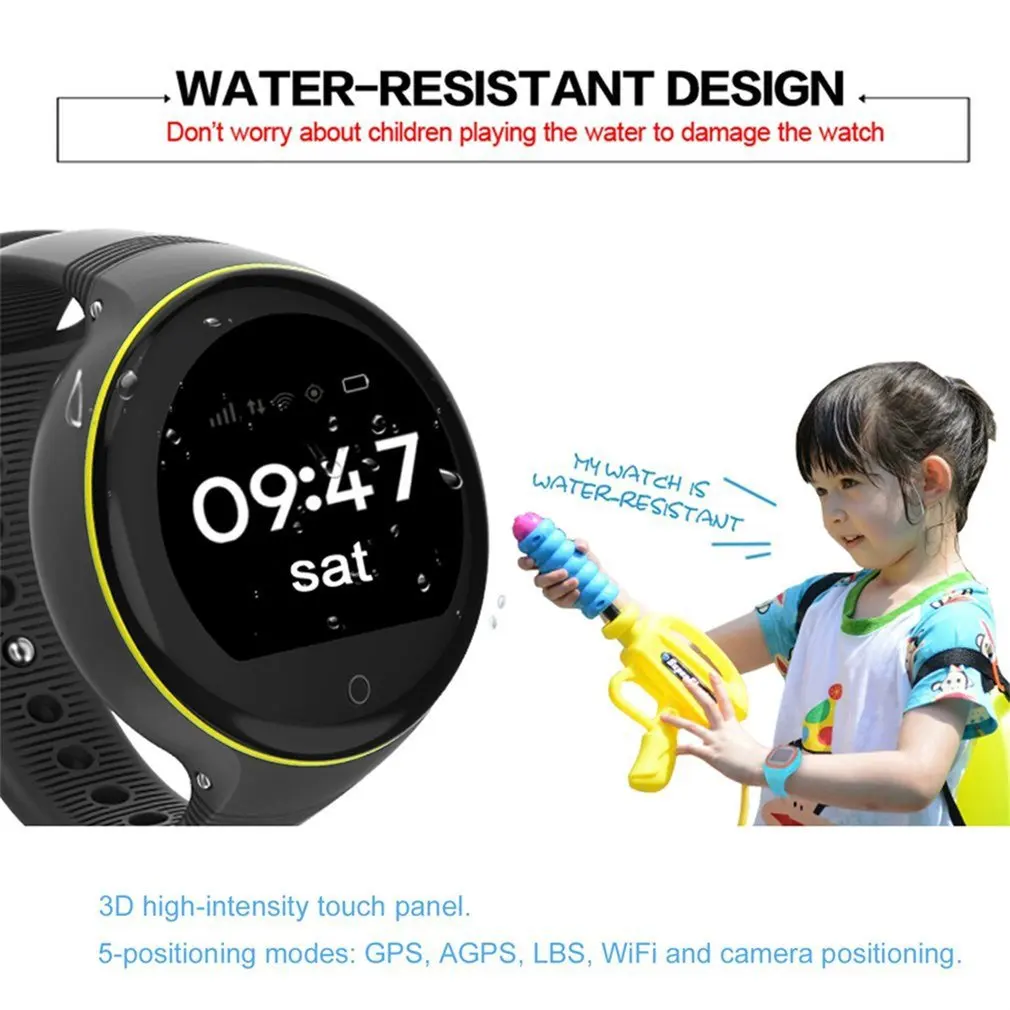 S668 gps Детские умные часы водостойкий круглый экран наручные часы Удаленный видоискатель нулевое расстояние позиционирование детские часы