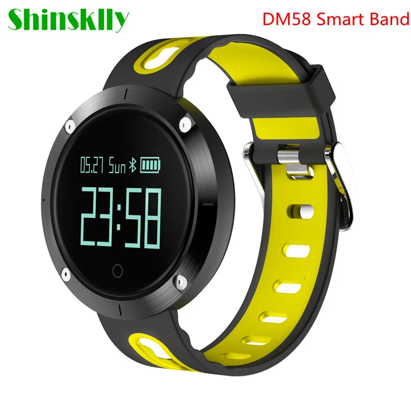 

New DM58 Smart Watch IP68 Waterproof Heart Rate Tracker Blood Pressure Fitness Tracker Sports Watch for iOS Android Phones